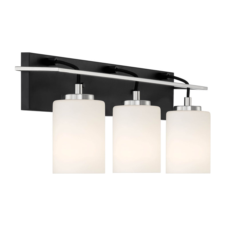 Éclairage pour meuble-lavabo noir mat Amileah, 3