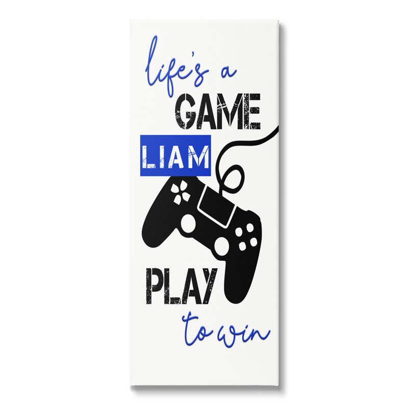 Life's A Game cmw-125, 24'' H x 10'' W, Wrapped Canvas, Yes