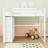 Full Size Loft Bed With Wardrobe And LED Light-292572556
