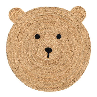Tapis pour enfant en jute / sisal tressé à la main fantaisie sans motif Kids