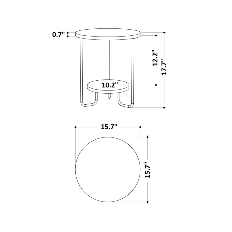 Table d'appoint Odell, Chêne