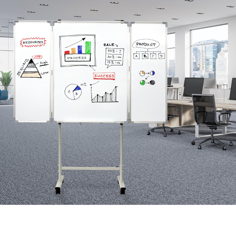 Tableau blanc magnétique sur pied, 40 po x 60 po