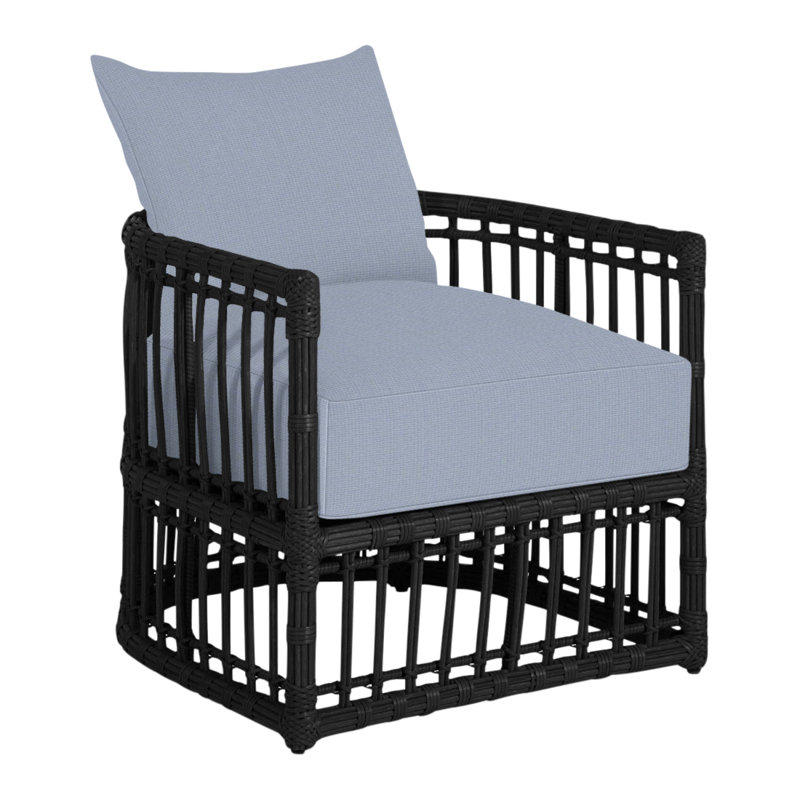 Fauteuil demi-tonneau Newport - Onyx, Pas de soudure, Chambray tonnelle, Onyx