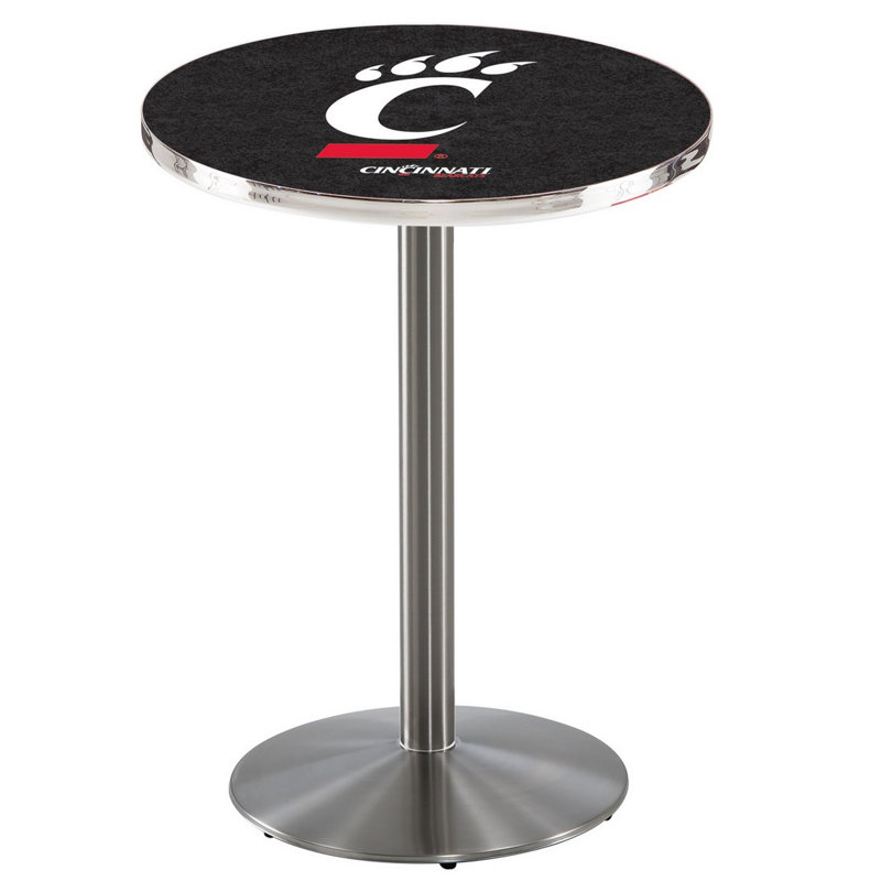 Table bistro NCAA 36 ", Acier inoxydable, Université de Cincinnati