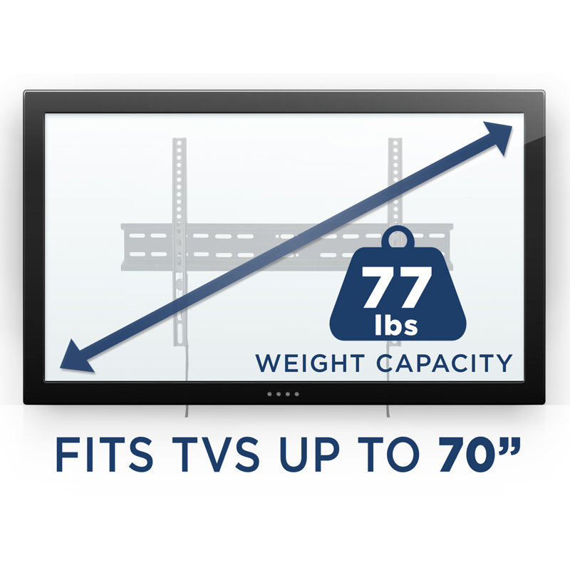 Heavy Duty Fixed TV Wall Mount Bracket for 37"-70" Screens
