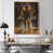 Toile avec cadre flottant or