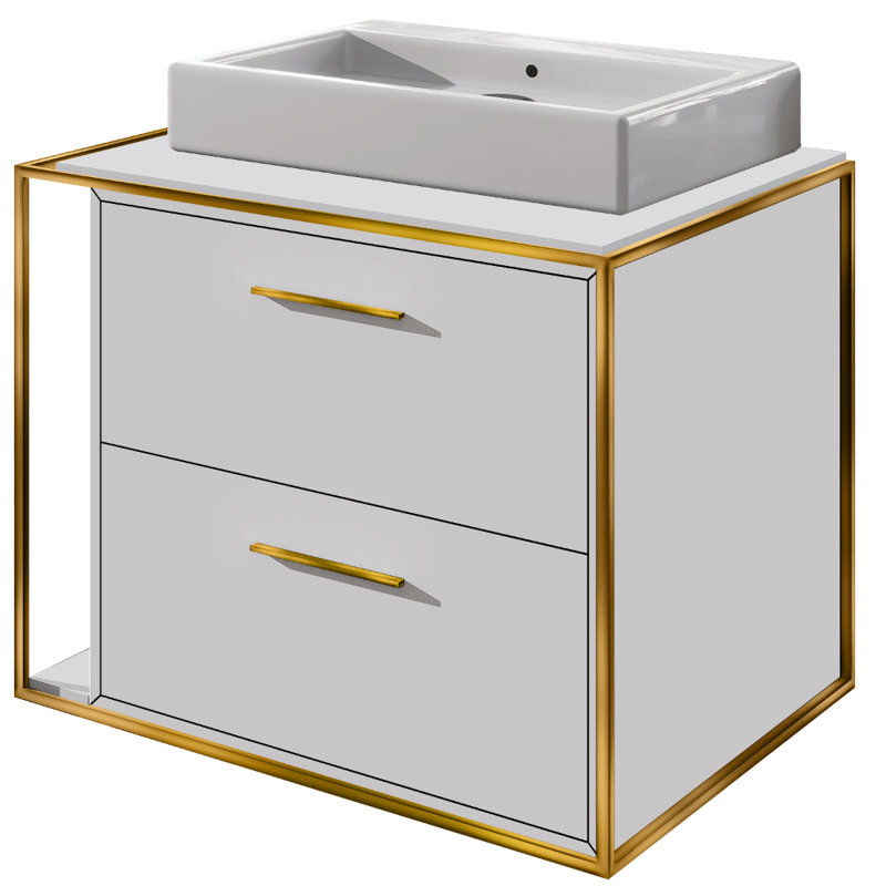Aquagrande 13.25 in. L Bathroom Sink, Single Hole Faucet