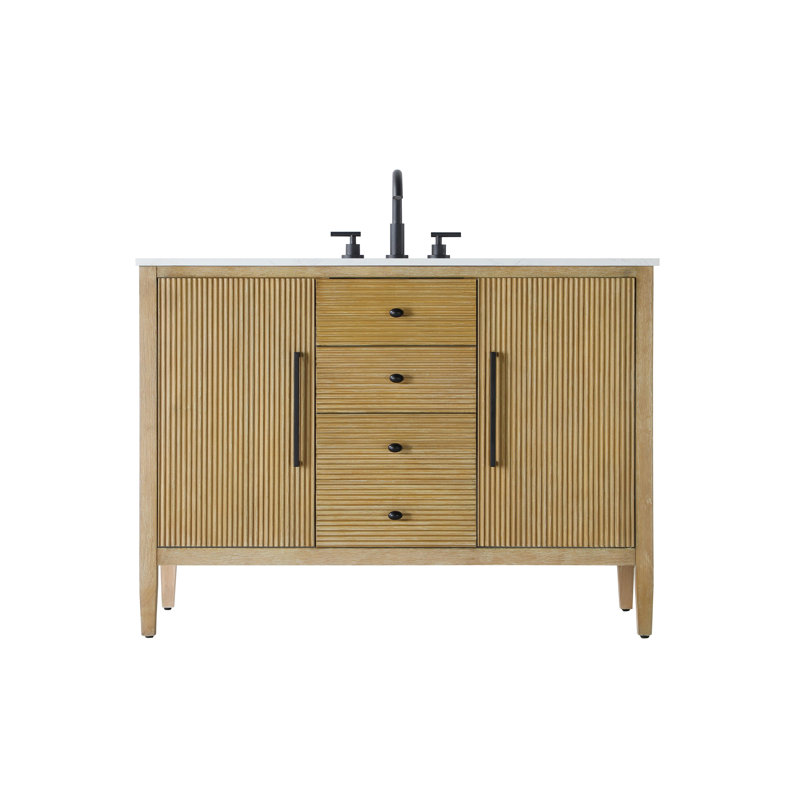 Meuble-lavabo simple 48 po, Lin chêne