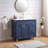 36'' Modern Blue Bathroom Vanity With Ceramic Top-566861036