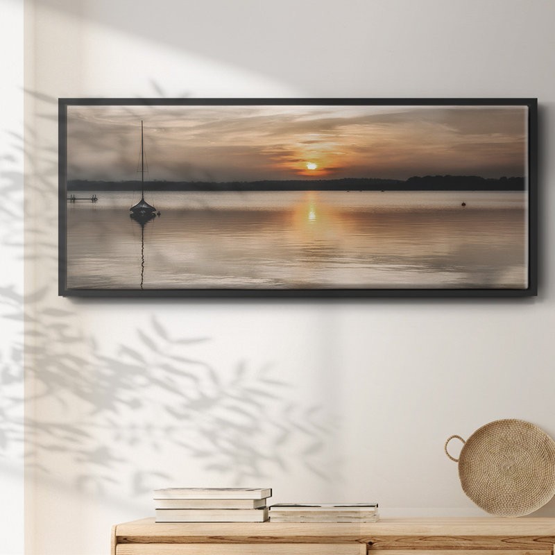 Doux coucher de soleil - toile encadrée, H 20 po x l 50 po