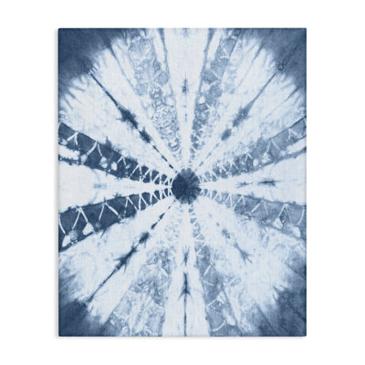 «Blue Tie Dye Sunburst», art mural sur toile par Jason Johnson