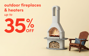 outdoor fireplace & heater clearance
