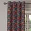 Rideau à œillets 2 panneaux East Urban Home, 50 po x 120 po, rubis orange turquoise-983063910