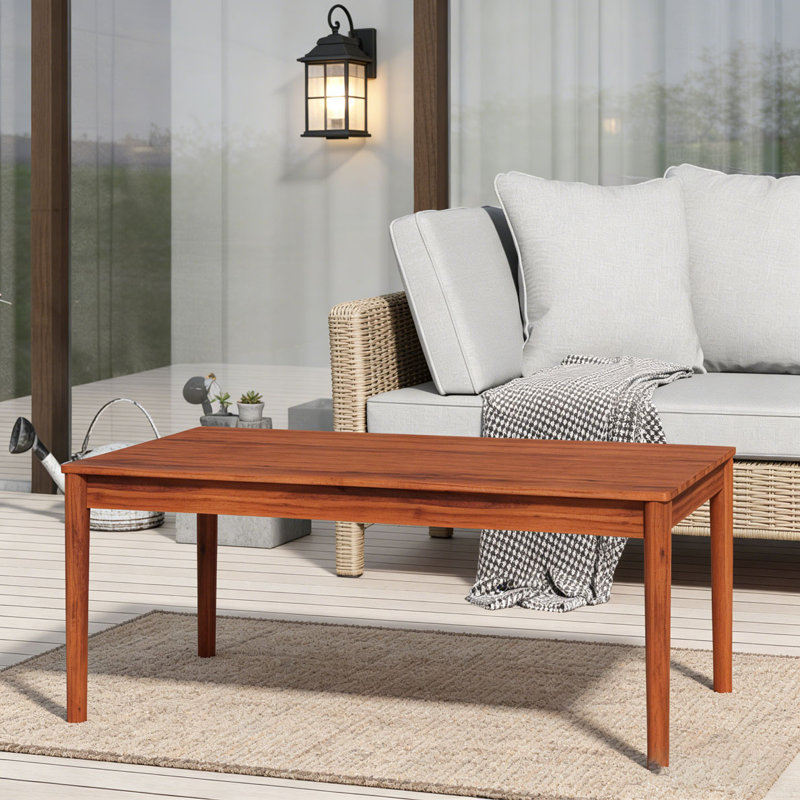 Table basse de patio, Acajou