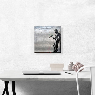 " Waiting In Vain At The Door Of The Club " by Banksy Painting Print