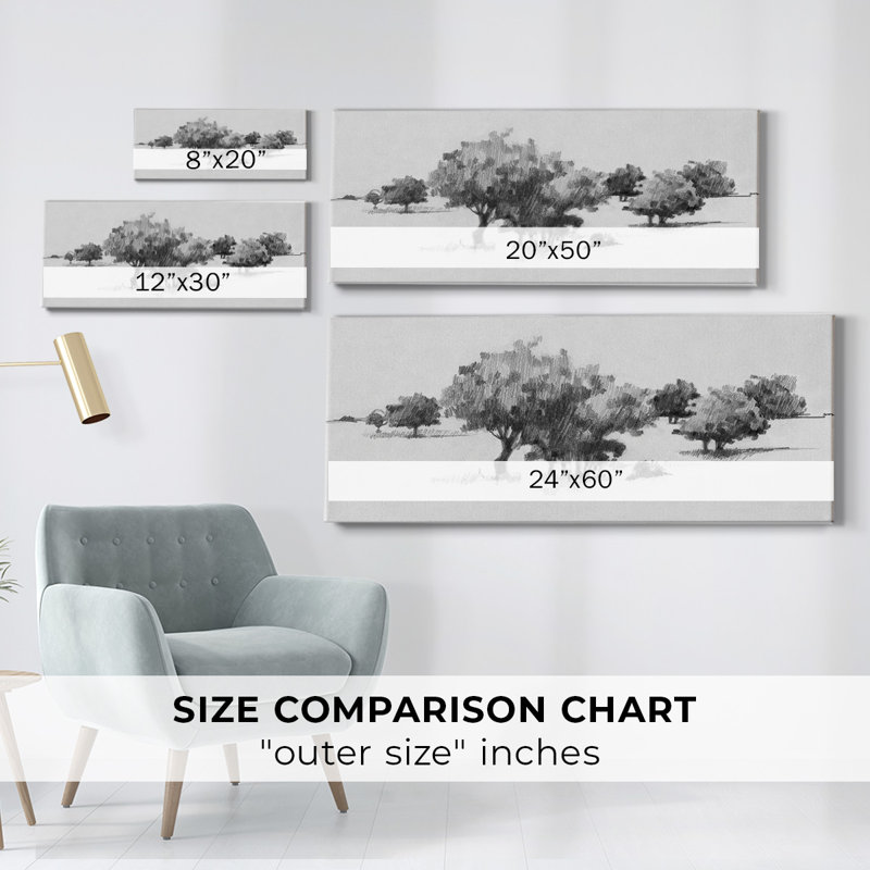 " Treeline Sketch II ", 24" H x 60" W x 1.5" D