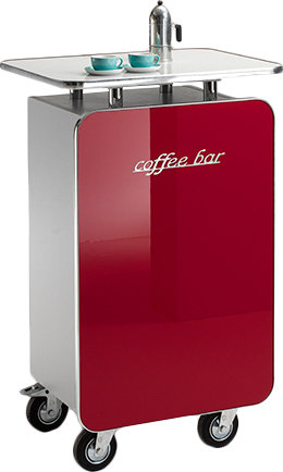 Yasmine 65cm Home Bar, Red
