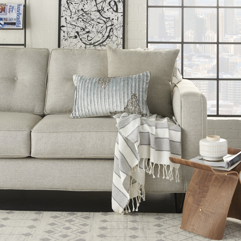 Sequined Cotton Throw Pillow
