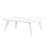 Modern White Coffee Table With Deck And Solid Wood Legs Style Rounded Edges Support-469534856