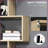 Bookshelf, 75.5"H 6-Shelf S-Shaped Modern Oak Storage Shelf | Engineered Wood | Natural