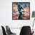 Toile avec cadre gris