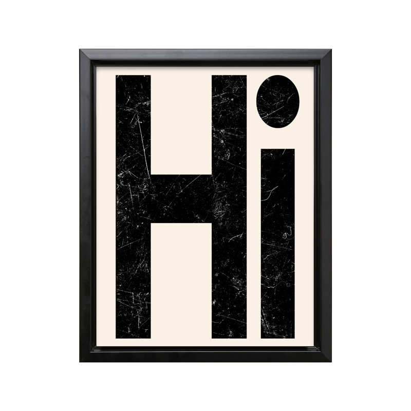 Hi No2, Black Framed, Canvas, 08"H x 10"W