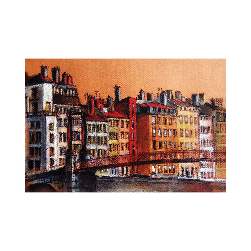 Colors Of Lyon I by Mona Edulesco - Wrapped Canvas Gallery-Wrapped Canvas Giclée, 20.32 cm H x 30.48 cm W