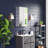 Recessed or Surface Mount Frameless Medicine Cabinet With Mirror and Adjustable Shelves-35740318