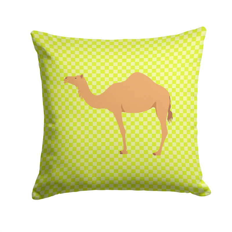 Coussin décoratif extérieur dromedary, Vert, 14 po x 14 po