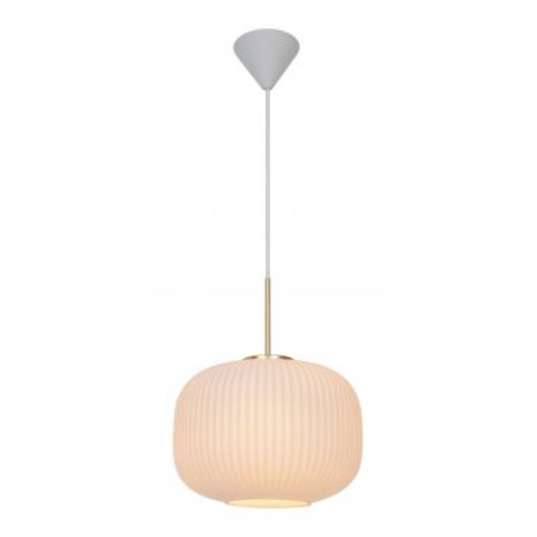 Milford 1 - Light Brass/Opal Sphere Pendant