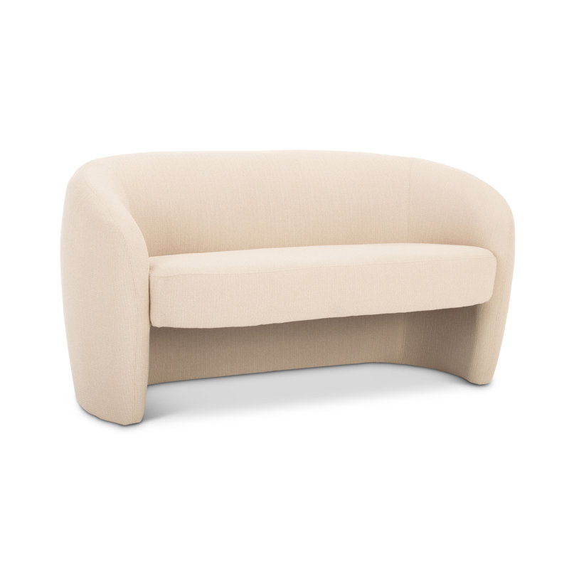 Yancy 60.75'' Upholstered Settee, Private Beige
