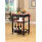 Ahseem 24" Transitional Rolling Kitchen Serving Cart with Wine Rack, Drawer, and Towel Bar