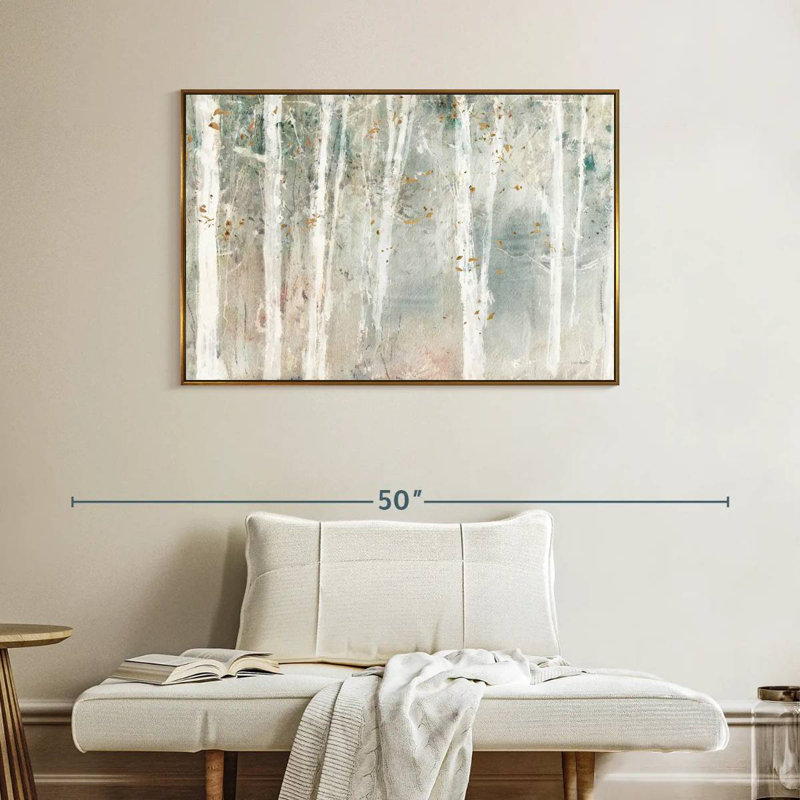 A Woodland Walk I, Cadre flottant doré, 40 po x 27 po