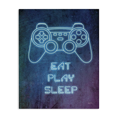 "Eat Play Sleep Neon", art mural par Mary Urban