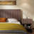 Modern Farmhouse Wood Headboard - Queen Size, No Box Spring Needed, 80.2 in Wide, Walnut Finish-615332569-615332572