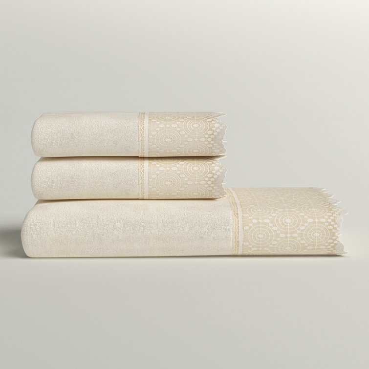 Earline 4 Piece Turkish Cotton Washcloth Towel Set