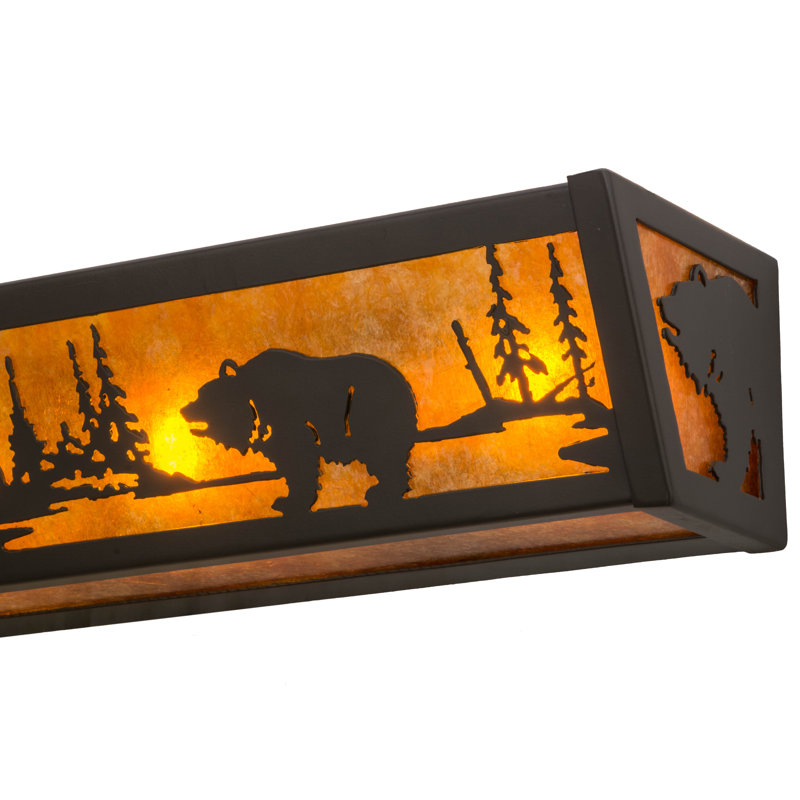 Rustic Lodge 4 - Light Bath Bar, Bronze