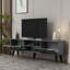 Meuble télé Catena Elegant Modern, anthracite et or, 59,1 po x 17,9 po x 11,8 po | Panneau de particules 100% mélaminé, plusieurs tablettes | Conception murale et élégante pour le salon et les espaces de divertissement-108199874