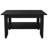 Rectangular Coffee Table with Open Shelf, 27.6x31.5 Inches, Matte Black Particle Board