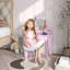 Alec Kids Dressing Table with Mirror Stool for Ages 3-6 Years Pink