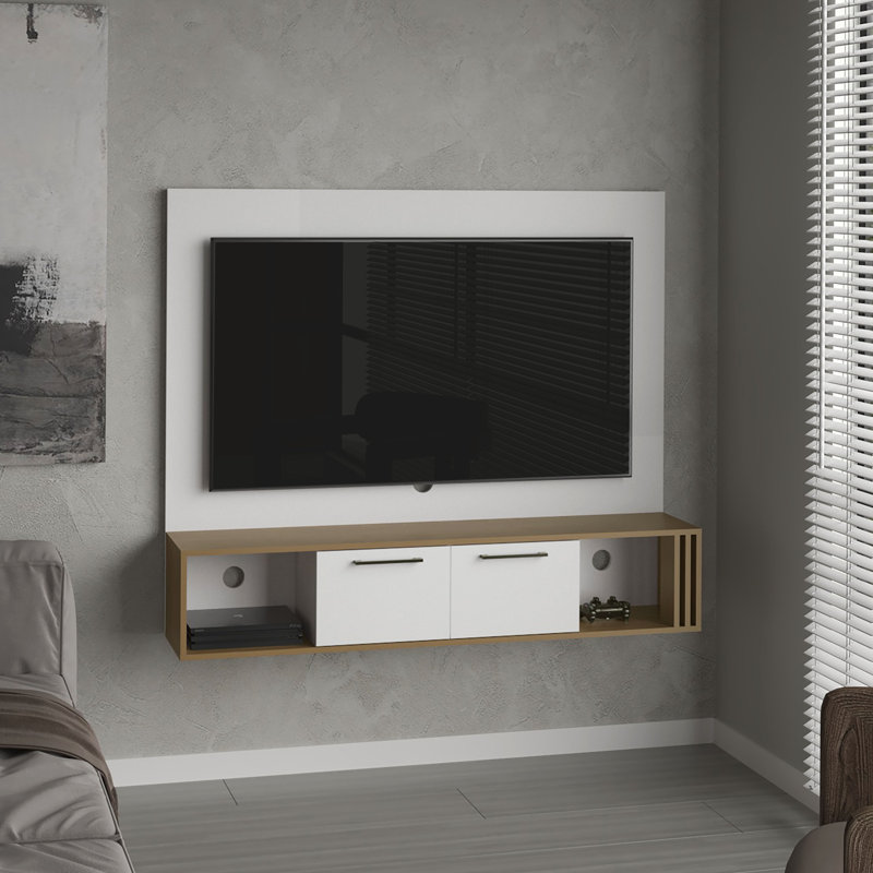 Meuble audio-vidéo, 2 portes, 4 tablettes