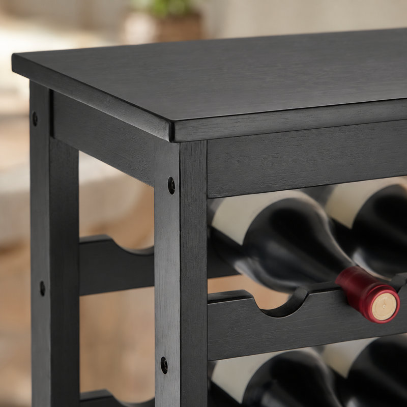 Bamboo Wine Rack, Modular Stackable Bottle Storage, Tabletop Display