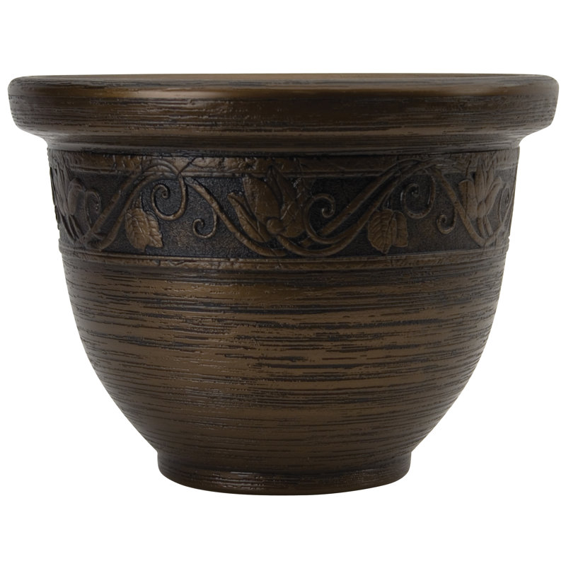 Frew Pot Planter, 11.88" H x 16" W x 16" D, Champagne White