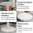 27.6-Inch White Coffee Table, Mid-Century Modern Style Dining Table, Suitable For 2-4 People, Featuring A Round Marble Tabletop, Perfect For Various Settings.-84055259-84055262