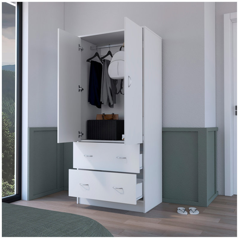 Armoire Edie, chambre à coucher, Blanc