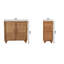 Armoire 2 portes en rotin et chêne