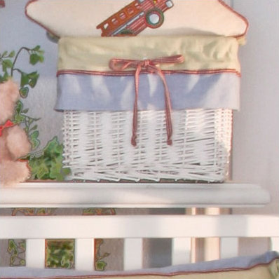 Brandee Danielle Fire Engine Fabric Decorative Basket