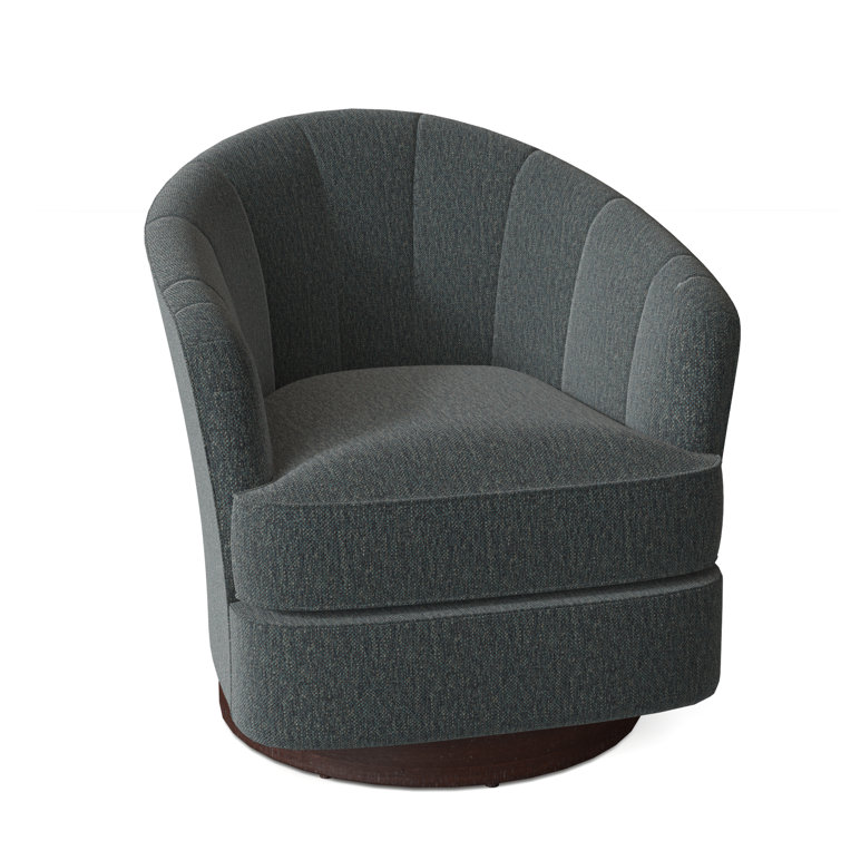 Tipsy Upholstered Swivel Barrel Chair