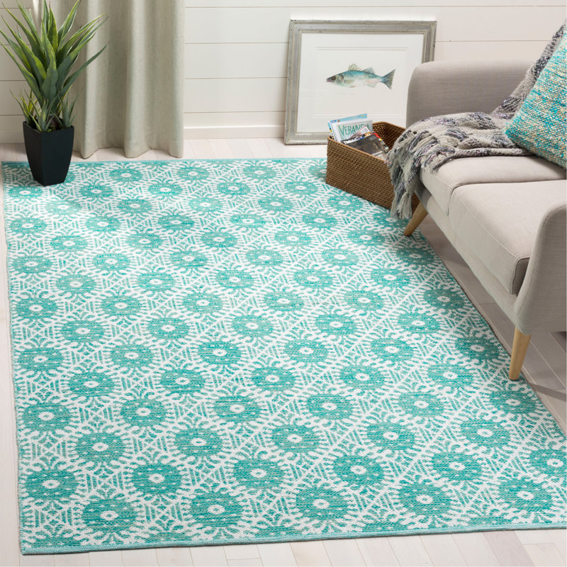 Tapis géométrique tissé à la main Clemence, Rectangle 5 pi x 8 pi
