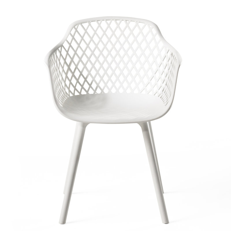White Polypropylene Poppy Chair For Outdoor Feast Location, , Robust Seat Style, Diamond Mesh Form, Modern Assurance Of Excellent-Level Quality Meal Place - Polypropylene, Base, Decoration, Guarantee